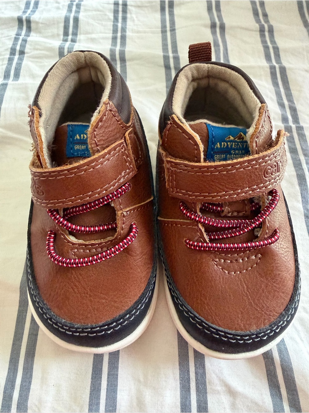 Carter's Adventure Gear Hiking Boots Brown Leather Size 2.5M (Grover-BP)